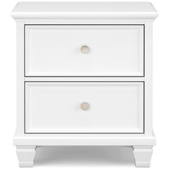 White / Nightstand, view 2; selected furniture only; mattress bedding and accessories excluded - 98