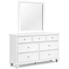 White / Dresser + Mirror, view 1; selected furniture only; mattress bedding and accessories excluded - 99