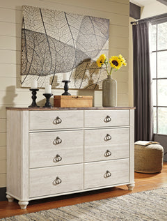Whitewash / Dresser, component view 6; only selected configuration included; mattress bedding and accessories excluded - 100