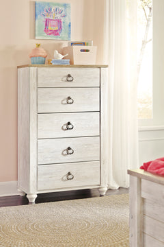 Whitewash / Chest, component view 2; only selected configuration included; mattress bedding and accessories excluded - 102