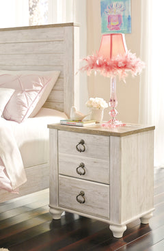 Whitewash / Nightstand, component view 2; only selected configuration included; mattress bedding and accessories excluded - 105