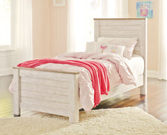 Whitewash / Panel Bed / Twin, component view 2; only selected configuration included; mattress bedding and accessories excluded - 12
