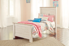Whitewash / Panel Bed / Twin, component view 3; only selected configuration included; mattress bedding and accessories excluded - 13