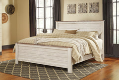 Whitewash / Panel Bed / King, component view 2; only selected configuration included; mattress bedding and accessories excluded - 32