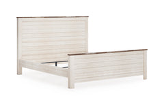 Whitewash / Panel Bed + Nightstand / King, component view 1; only selected configuration included; mattress bedding and accessories excluded - 33