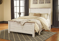 Whitewash / Panel Bed + Nightstand / Queen, component view 2; only selected configuration included; mattress bedding and accessories excluded - 4