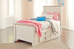 Whitewash / Storage Bed (2 Underbed Drawers) — 5pc Set / Twin, component view 1; only selected configuration included; mattress bedding and accessories excluded - 52