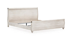 Whitewash / Curved Sleigh Bed — 5pc Set / Queen, component view 1; only selected configuration included; mattress bedding and accessories excluded - 90