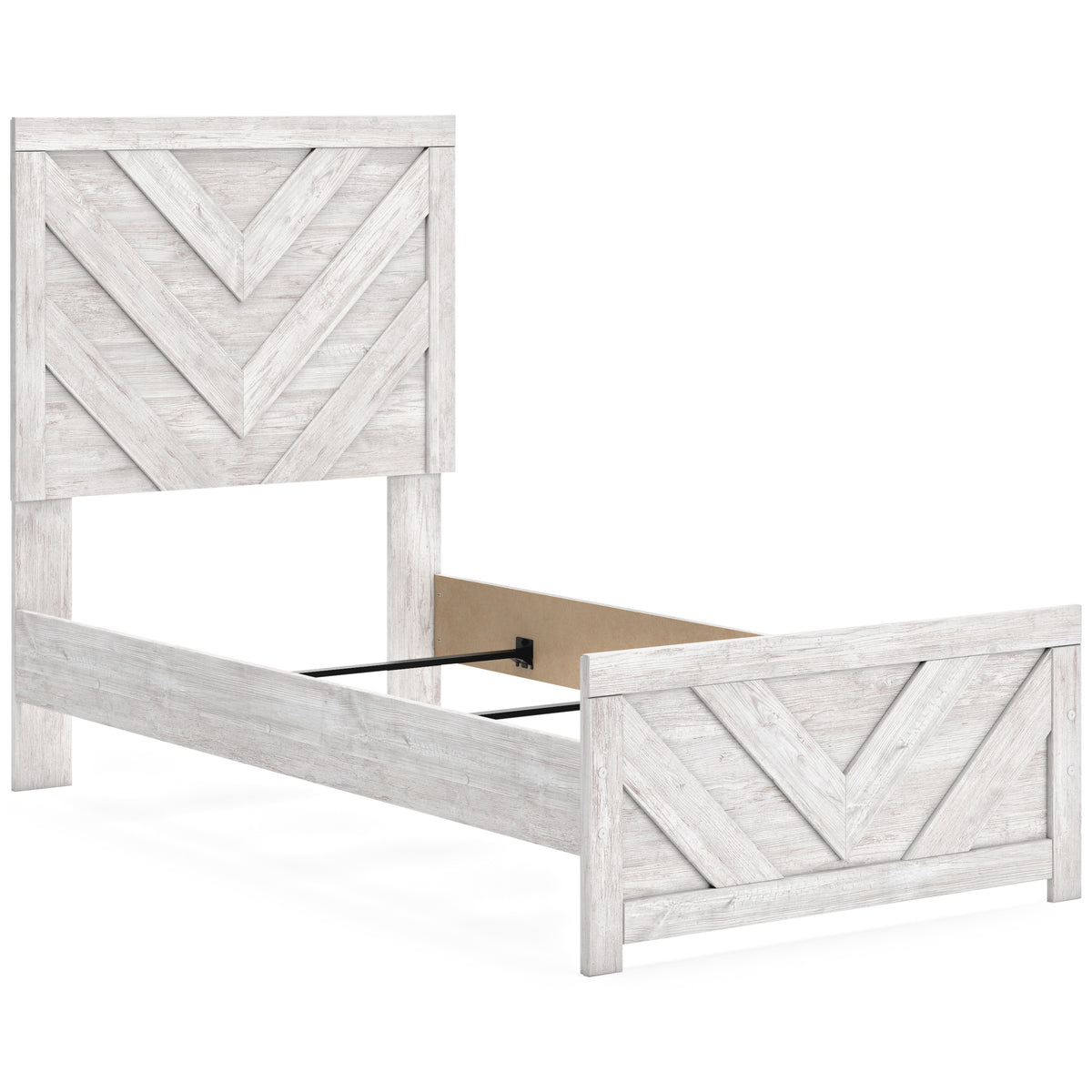 Whitewash / Bed / Twin, view 1; only selected pieces included; mattress bedding and accessories excluded