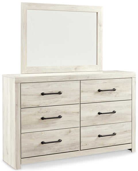Whitewash Queen Panel Bed & Bedroom Storage Collection