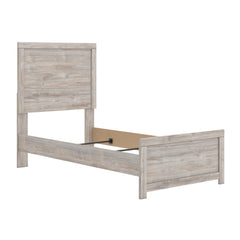 Gray Panel Bed + Nightstand Twin, view 1; selected furniture only; mattress foundation bedding and accessories excluded - 114