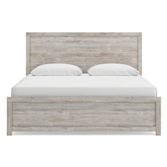 Gray Panel Bed King, view 2; selected furniture only; mattress foundation bedding and accessories excluded - 131