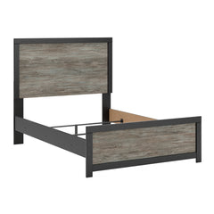 Black/Gray Panel Bed Full, view 1; selected furniture only; mattress foundation bedding and accessories excluded - 55