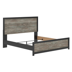Black/Gray 5pc Set with Panel Bed King, view 1; selected furniture only; mattress foundation bedding and accessories excluded - 68