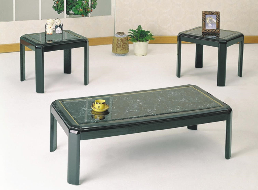 3305 MARBLE 3PC COFFEE AND END TABLE SET