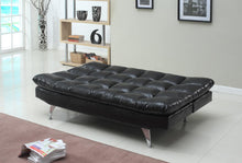 Load image into Gallery viewer, 4419K  BLACK PU/MICROFIBER ADJUSTABLE SOFA BED
