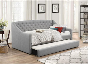 4470 GRAY DAYBED W/ TRUNDLE