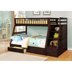 4474 TWIN/FULL BUNK BED WITH STORAGE STAIRCASE