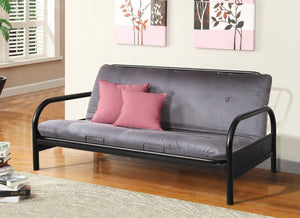 4486 BLACK FUTON FRAME WITH MATTRESS
