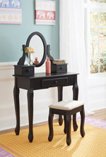 Huey Vineyard Vanity and Mirror with Stool