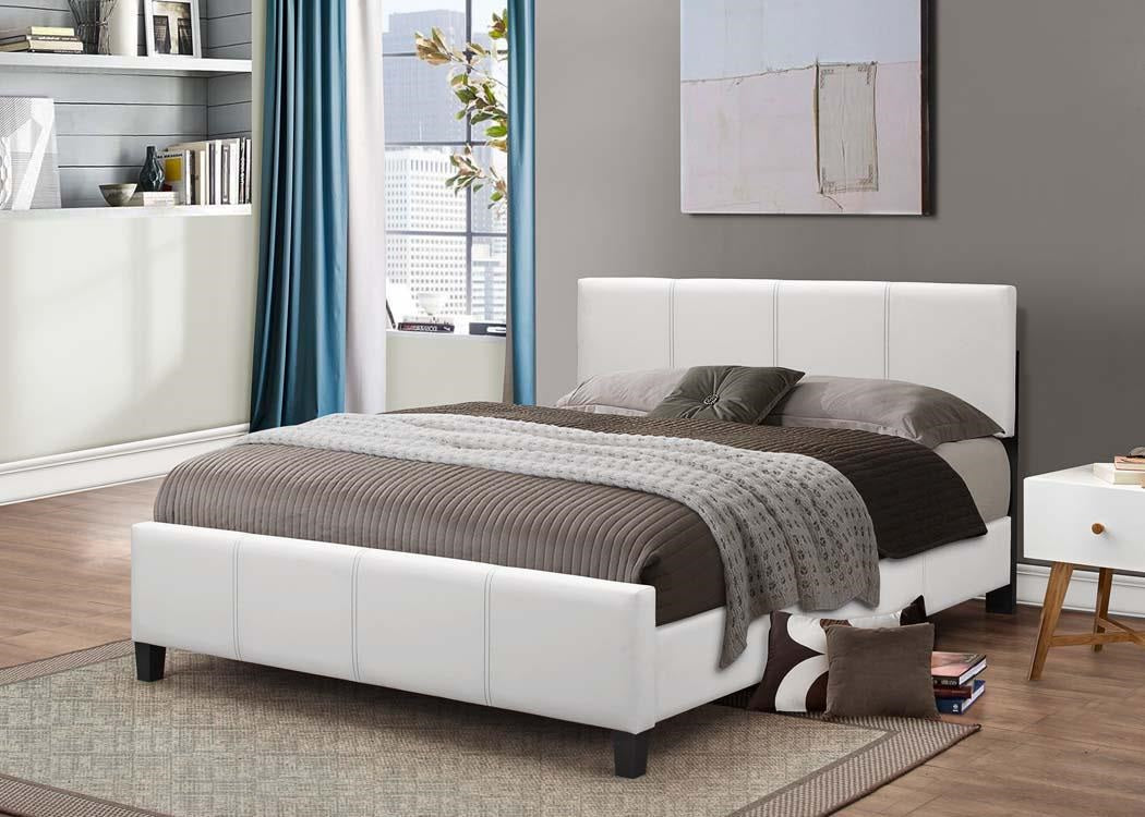 B640 WHITE PU BED