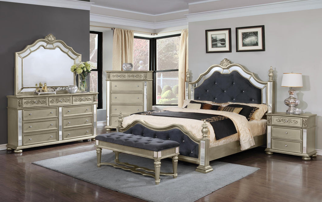B878 GOLD ROYAL BEDROOM SET
