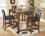 Theo Counter Height Dining Room Table and Bar Stools (Set of 5)