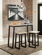 Waylowe Counter Height Dining Room Table and Bar Stools (Set of 3)