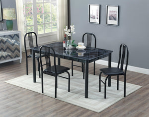 D3413 5PC MARBLE TOP DINETTE