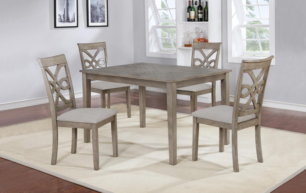 D3599 5PC GREY DINING SET