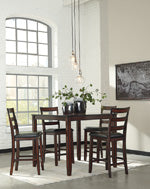 Coviar Counter Height Dining Room Table and Bar Stools (Set of 5)