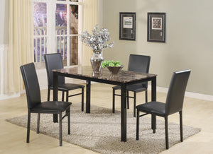 D7788  5PC FAUX MARBLE ( 5 IN 1) DINING SET