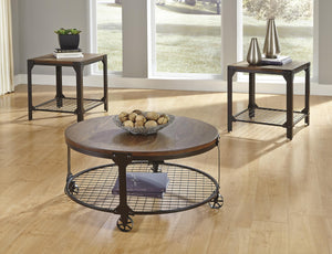 T615-13 3PC COFFEE END TABLE SET