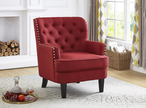 U111 ACCENT CHAIR WITH NAILHEAD