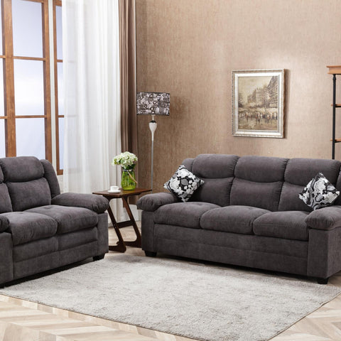 U2401 GREY SOFA/LOVE SEAT