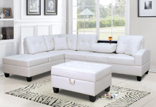 Load image into Gallery viewer, U5300 WHITE SECTIONAL WITH OTTOMAN
